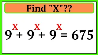 UAE | A Very Nice Exponential Problem | Exponential Math | Find X?