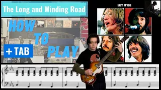 The Long and Winding Road by the Beatles Bass cover + Play along Tab