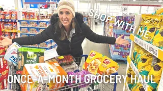 Once-A-Month Large Family GROCERY HAUL || 5 Stores + SHOP with Me + ALL the Prices