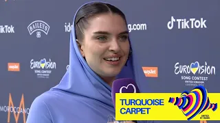 Mae Muller on the Turquoise Carpet (Eurovision Song Contest 2023, Liverpool)