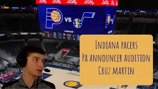 2021-22 Indiana Pacers PA Announcer Audition | Cruz Martin