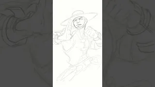 Mortal Kombat: Kung Lao photoshop sketch #shorts