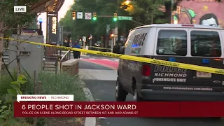 Six people shot in Richmond in Jackson Ward