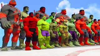 Hulked Out :The Ultimate Team Hulk vs Red Hulk Army Battle Royale - What If