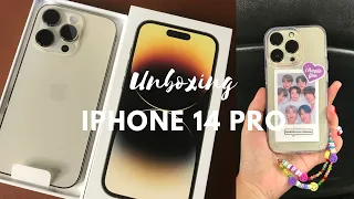 iPhone 14 pro 256gb (gold) unboxing ph ☾ ⋆⁺₊⋆