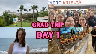 VLOG: graduation trip в Белек, Аланья с подругами| Amon Hotels | аэропорт, отель, море, танцы, еда