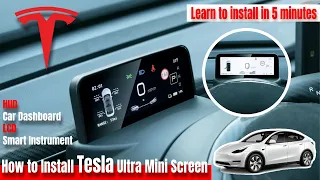 How to install the Tesla Model 3/Y Ultra Mini Screen Display in 3 minutes