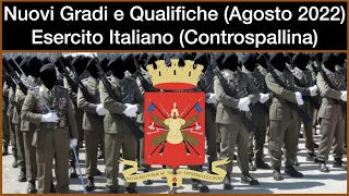 Gradi e Qualifiche Esercito Italiano (Da Agosto 2022) - Controspallina