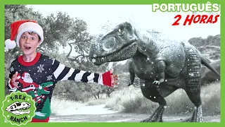 🎄 Natal no Mundo dos Dinossauros:! | Parque do T-REX | Vídeos de Dinossauros para Crianças