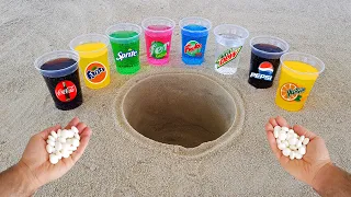 Experiment !! Cola, Pepsi, Fanta, Mtn Dew, Fruko, Sprite, Yedigün and Mentos Underground