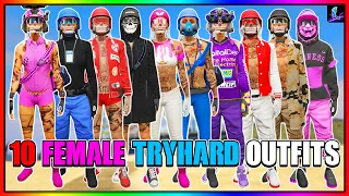 TOP 10 Best Female Modded Tryhard Outfits GTA 5 Online