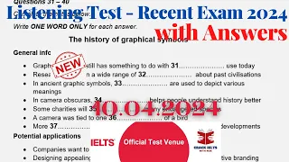 IELTS Listening Actual Test 2024 with Answers | 10.04.2024