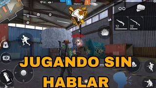 Jugando free fire sin hablar en lobo solitario