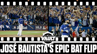 José Bautista's EPIC bat flip caps off monster home run!