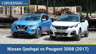 Comparatif Nissan Qashqai vs Peugeot 3008 (2017) : lutte pour un continent