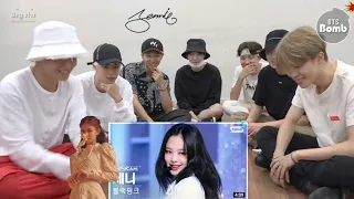 BTS Reaction to Jennie 'Shutdown ' Fancam (fanmade)