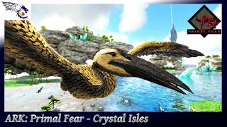 Losing My Mind Taming An Elder Ichthyornis & Cliff Base Building | ARK: Primal Fear Crystal Isles #2