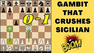 This Wing Gambit Line Can Easily Crush the Sicilian Defense!!!!!!💥💥💥