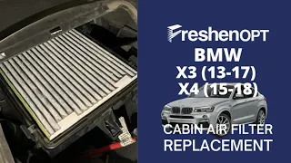 How to change cabin air filter for BMW X3 13-17, X4 15-18?