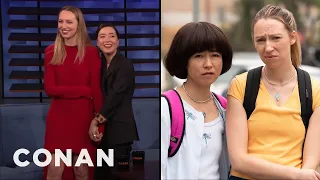 How Maya Erskine & Anna Konkle Transformed Into Awkward Teens | CONAN on TBS