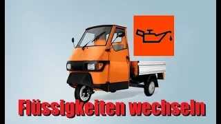 Piaggio Ape 50 Bremsflüssigkeit und Ölwechsel - Die Apeschrauber