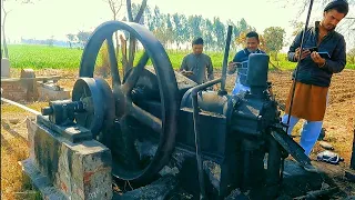 Desi old black engine || ruston engine || Punjab village in  tubewell agriculture Pakistan