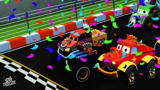 Monster Truck Dan Clash Of Giants Boot Camp And Olympics Race in Kids Cartoon Show