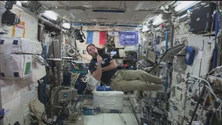 Space Station Crew Member Discusses Life in Space with French Media