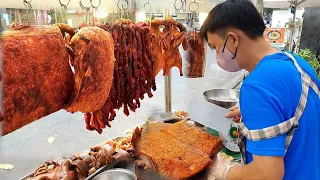Very Popular Crispy Roast Pork Belly, Braised Pork, Char Siu & Ducks - Cambodia Street Food