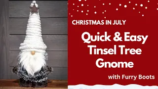 Quick and Easy Tinsel Tree Gnome/No Sew Gnome/Craft Fair Ideas