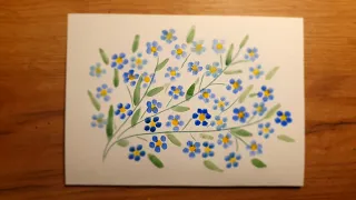 Очень простой рисунок Полевые цветы акварель!
