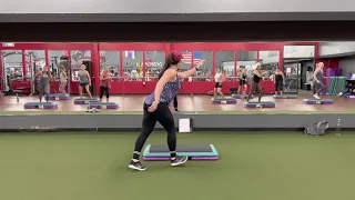Cardio Step Workout 50.  Old School Step Aerobics Full Length