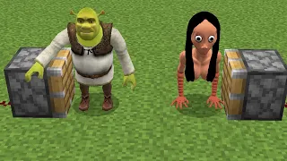 WHAT if Shrek + Momo in MINECRAFT ???