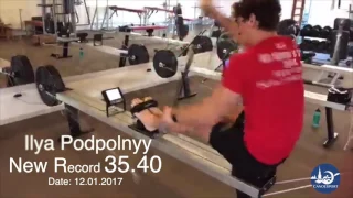 200 meters indoors kayak World Record by Ilya Podpolnyy 35.40