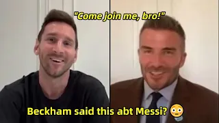 Beckham reaction to Messi transfer move