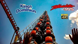 2023 Intimidator 305 Roller Coaster On Ride Back Seat 4K POV Kings Dominion