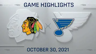 NHL Highlights | Blackhawks vs. Blues - Oct. 30, 2021