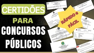 COMO TIRAR TODAS AS CERTIDÕES PARA CONCURSOS PÚBLICOS - PASSO A PASSO