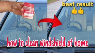 how to remove scratches from car front glass / windshield । cerium oxide glass polishing / cleaning