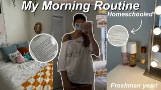 My REAL Morning Routine *as a homeschooler* |freshman year| 📖✨