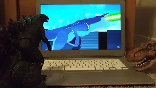 Godzilla, Legendary Godzilla,and Rex react to DinoMania Godzilla vs Zilla Jr (part 1/3)