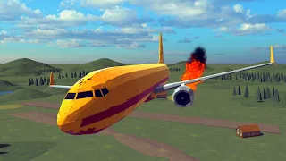 Realistic Airplane Crashes and Emergency Landings #22 | Besiege