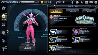 Power Rangers: Legacy Wars Time Force Pink Ranger Moveset Ep Cost