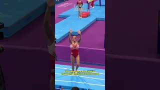 Uzbekistani artistic gymnast Oksana Chusovitina  competed in the women's vault qualification round!!