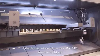 Hydrauliczne nożyce gilotynowe HNC 6120. CHMPolska.pl BAYKAL