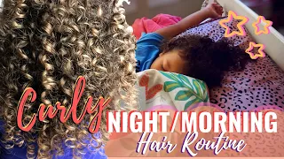 Nighttime Curly Hair Routine! | How to Refresh Curls in the Morning!