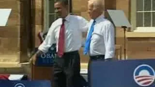 Obama officially announces Biden as VP pick at rally
