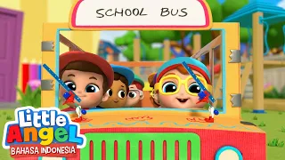 Roda Di Bus Berputar-putar Di Sekolah🚌 | Little Angel Bahasa Indonesia | Kartun Anak