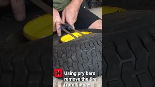 Change a Lawn Mower Tire in 7 Steps #Shorts