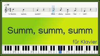 Summ, summ, summ! Bienchen, summ herum! / Text und Noten / instrumental / Piano